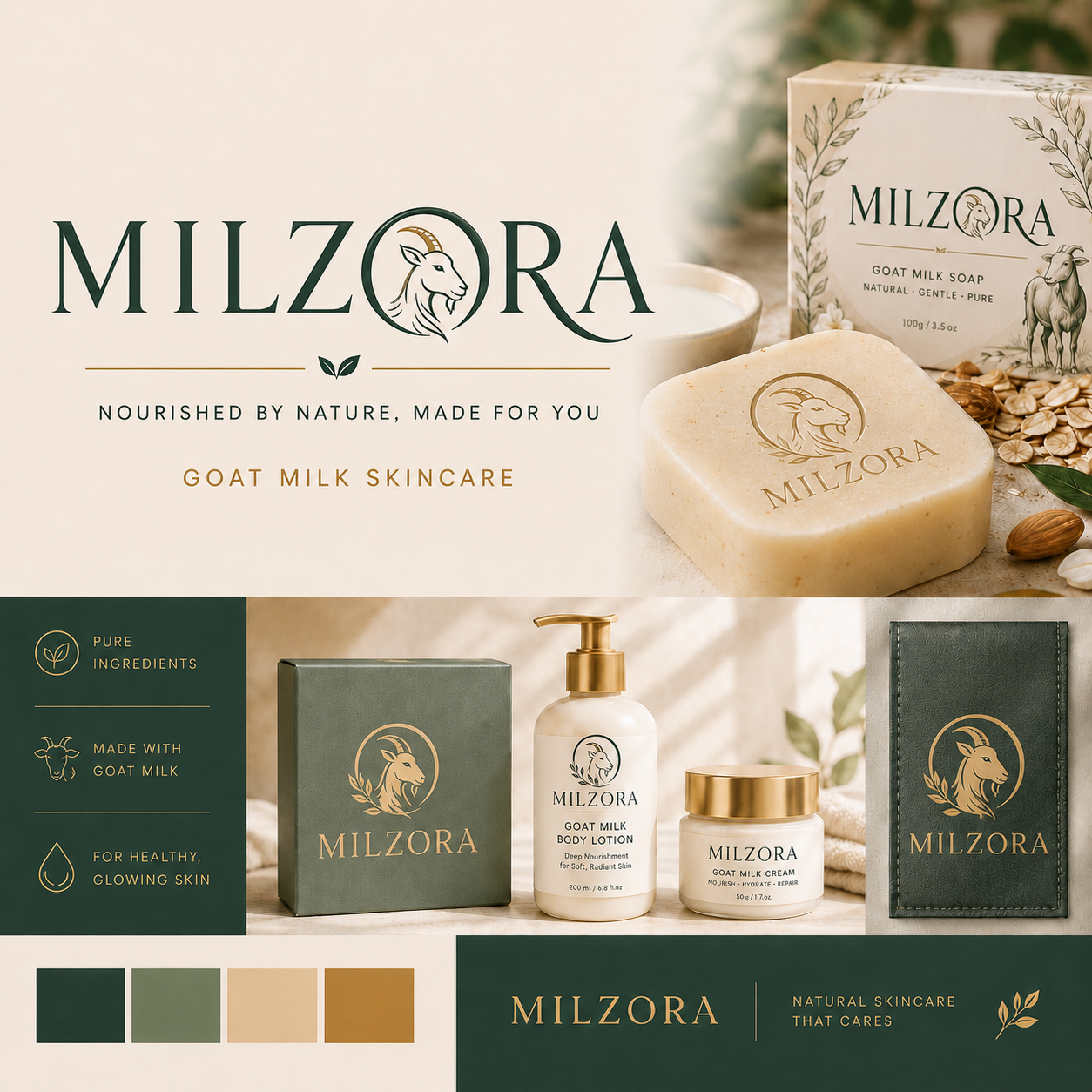 MILZORA luxury natural beauty range
