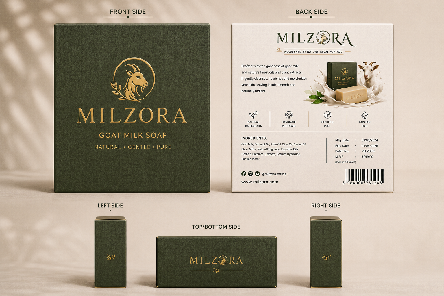MILZORA keepsake box from every angle